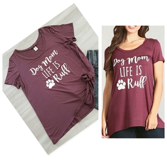 New BLVD Super Soft Dog Mom Life is Ruff Graphic Tee Sz XL - Picture 1 of 8